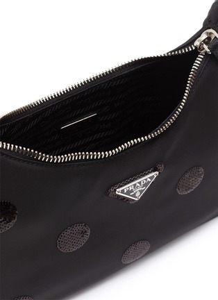 Detail View - Click To Enlarge - PRADA - Re-Edition 2005' Sequin Polka Dot Re-Nylon Bag