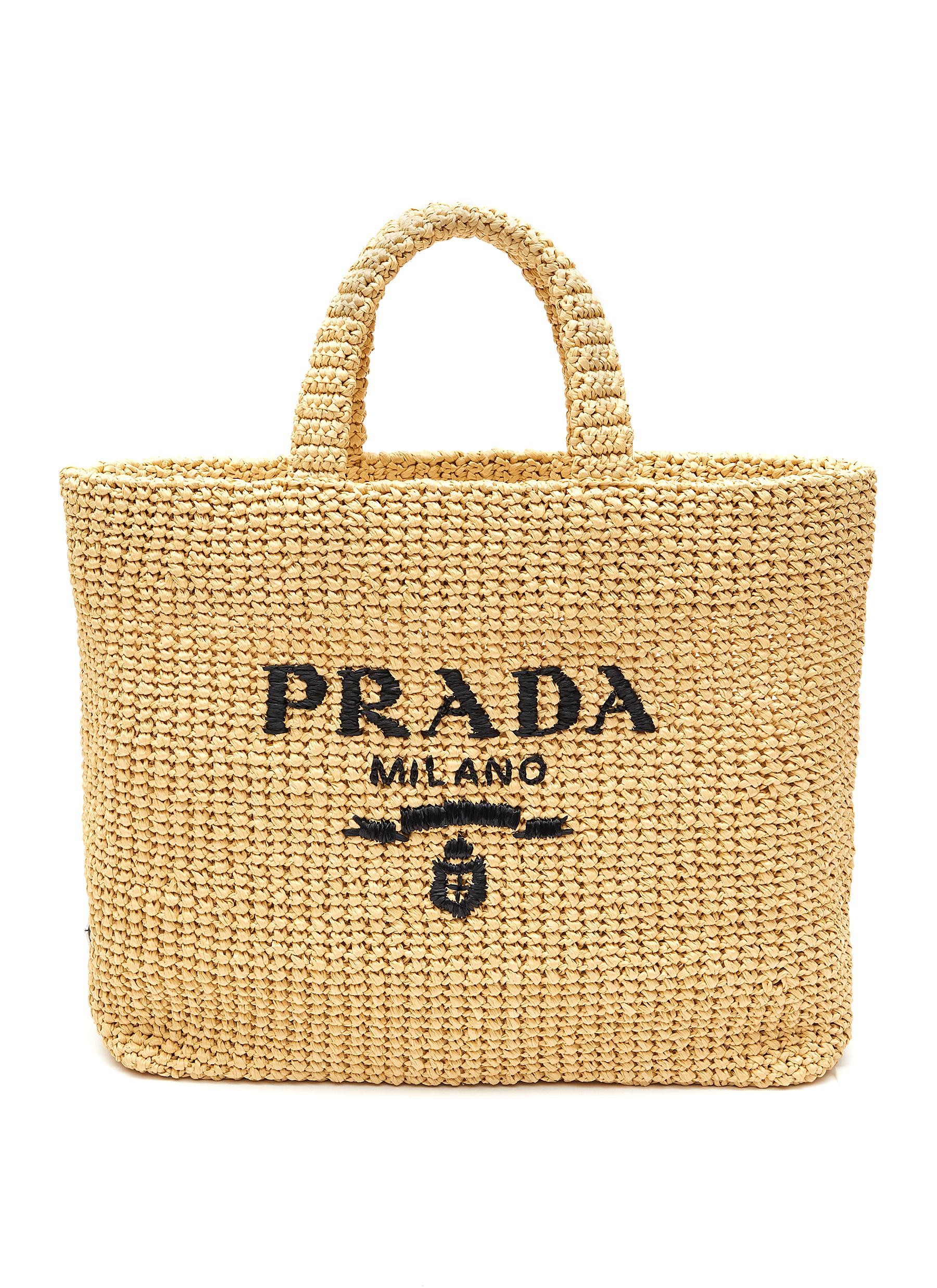 raffia shopper bag