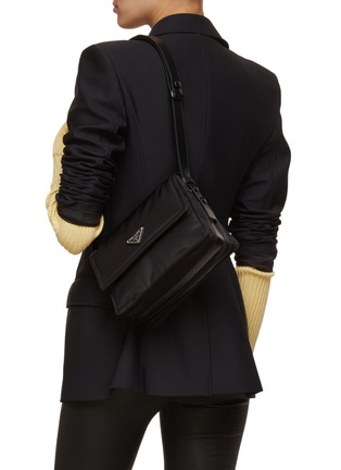 Figure View - Click To Enlarge - PRADA - Small Padded Re-Nylon Top Flap Bag