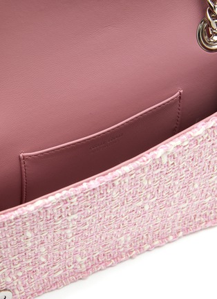 Detail View - Click To Enlarge - MIU MIU - Matelassé' Faux Pearl String Tweed Crossbody Bag