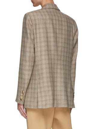 Back View - Click To Enlarge - BLAZÉ MILANO - REBECCA' EVERYNIGHT PLAID DOUBLE BREASTED BLAZER