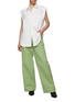 Figure View - Click To Enlarge - PETAR PETROV - HIGH RISE WIDE LEG COTTON BLEND SUITING PANTS