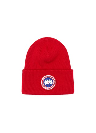 Main View - Click To Enlarge - CANADA GOOSE - Arctic Disc' Logo Patch Merino Wool Beanie