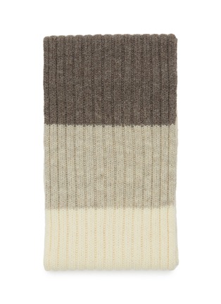 Detail View - Click To Enlarge - CANADA GOOSE - Colourblock Wool Knit Scarf