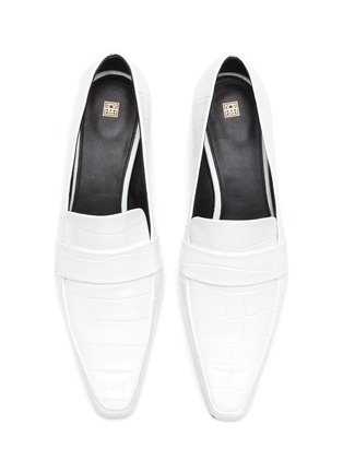 Detail View - Click To Enlarge - TOTEME - Kitten Loafer' in Croc-embossed Leather