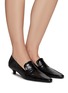 Figure View - Click To Enlarge - TOTEME - Kitten Loafer' in Croc-embossed Leather