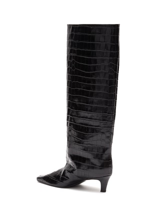  - TOTÊME - Croc-embossed Leather Wide Shaft Boots