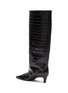 TOTÊME - Croc-embossed Leather Wide Shaft Boots