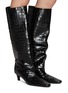 Figure View - Click To Enlarge - TOTÊME - Croc-embossed Leather Wide Shaft Boots