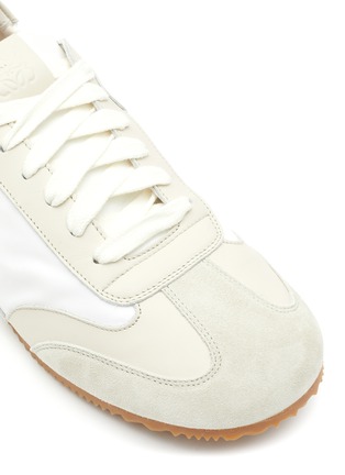 Detail View - Click To Enlarge - LOEWE - Ballet' Logo Appliqued Suede And Textile Sneakers