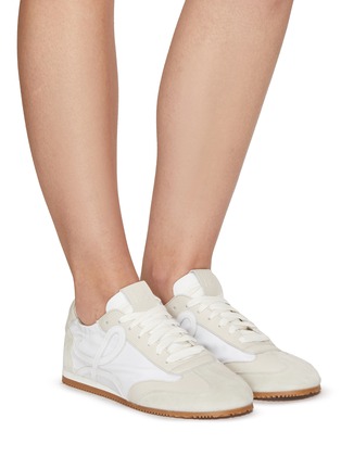 Figure View - Click To Enlarge - LOEWE - Ballet' Logo Appliqued Suede And Textile Sneakers