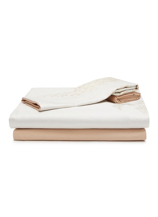 Main View - Click To Enlarge - FRETTE - Limited Edition In Bloom King Size 6-Piece Duvet Set — Champagne/Powder Pink