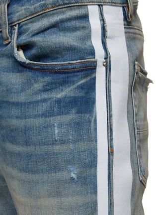  - AMIRI - Side Stripe Knee Slit Light Wash Skinny Jeans