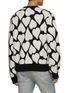 Back View - Click To Enlarge - AMIRI - Contrasting Heart Adorned Cashmere Sweater