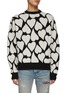 Main View - Click To Enlarge - AMIRI - Contrasting Heart Adorned Cashmere Sweater