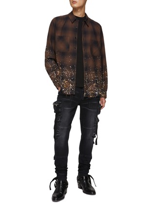 Figure View - Click To Enlarge - AMIRI - Paint Splash Gradient Flannel Shirt