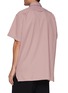 Back View - Click To Enlarge - ACNE STUDIOS - Embroidered Face Logo Patch Striped Cotton Shirt