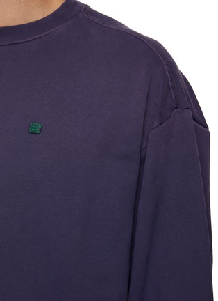  - ACNE STUDIOS - Face logo patch drop shoulder sweatshirt