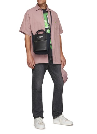 Figure View - Click To Enlarge - ACNE STUDIOS - HALF FRONT MULTI TONE FACE T-SHIRT