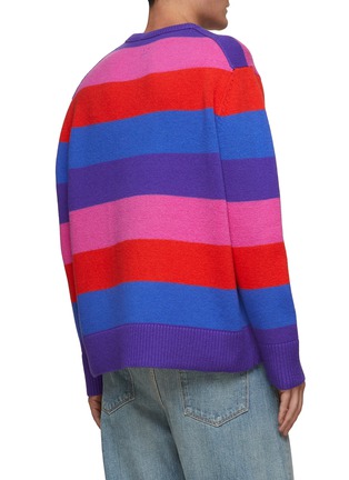Back View - Click To Enlarge - ACNE STUDIOS - Multi Coloured Stripe Wool Knit Sweater