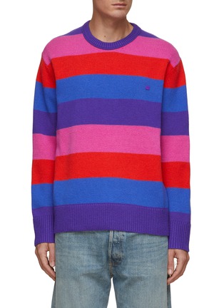 Main View - Click To Enlarge - ACNE STUDIOS - Multi Coloured Stripe Wool Knit Sweater