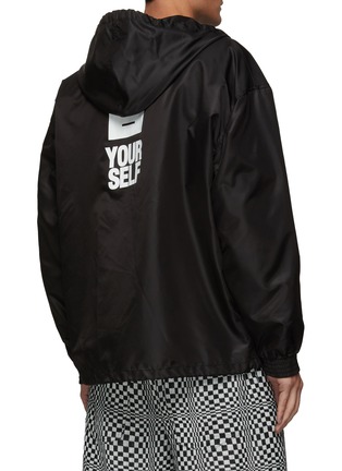 Back View - Click To Enlarge - ACNE STUDIOS - ‘Face yourself' logo print hooded nylon jacket