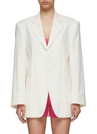 Main View - Click To Enlarge - JACQUEMUS - Oversized single-breast blazer