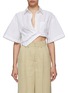 Main View - Click To Enlarge - JACQUEMUS - ‘Capri' twist waist crop shirt