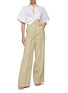 Figure View - Click To Enlarge - JACQUEMUS - ‘Capri' twist waist crop shirt