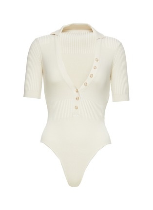 Main View - Click To Enlarge - JACQUEMUS - ‘Yauco' v-neck polo bodysuit