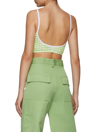 Back View - Click To Enlarge - JACQUEMUS - ‘Melo' gingham crop camisole