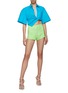 Figure View - Click To Enlarge - JACQUEMUS - ‘Limao' high rise mini shorts