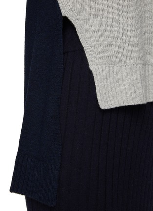  - EQUIL - BI-COLOR LONG SLEEVES CASHMERE SWEATER