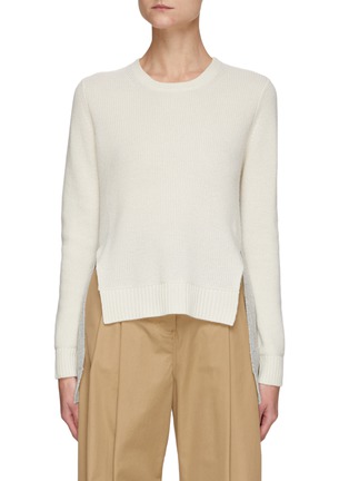 Main View - Click To Enlarge - EQUIL - BI-COLOR LONG SLEEVES CASHMERE SWEATER
