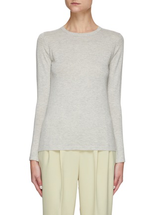 Main View - Click To Enlarge - EQUIL - LONG SLEEVES FINE KNIT SILK CASHMERE SWEATER