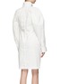Back View - Click To Enlarge - BOTTEGA VENETA - ROUND SLEEVE HIGH COLLAR SNAP BUTTON SHIRT DRESS