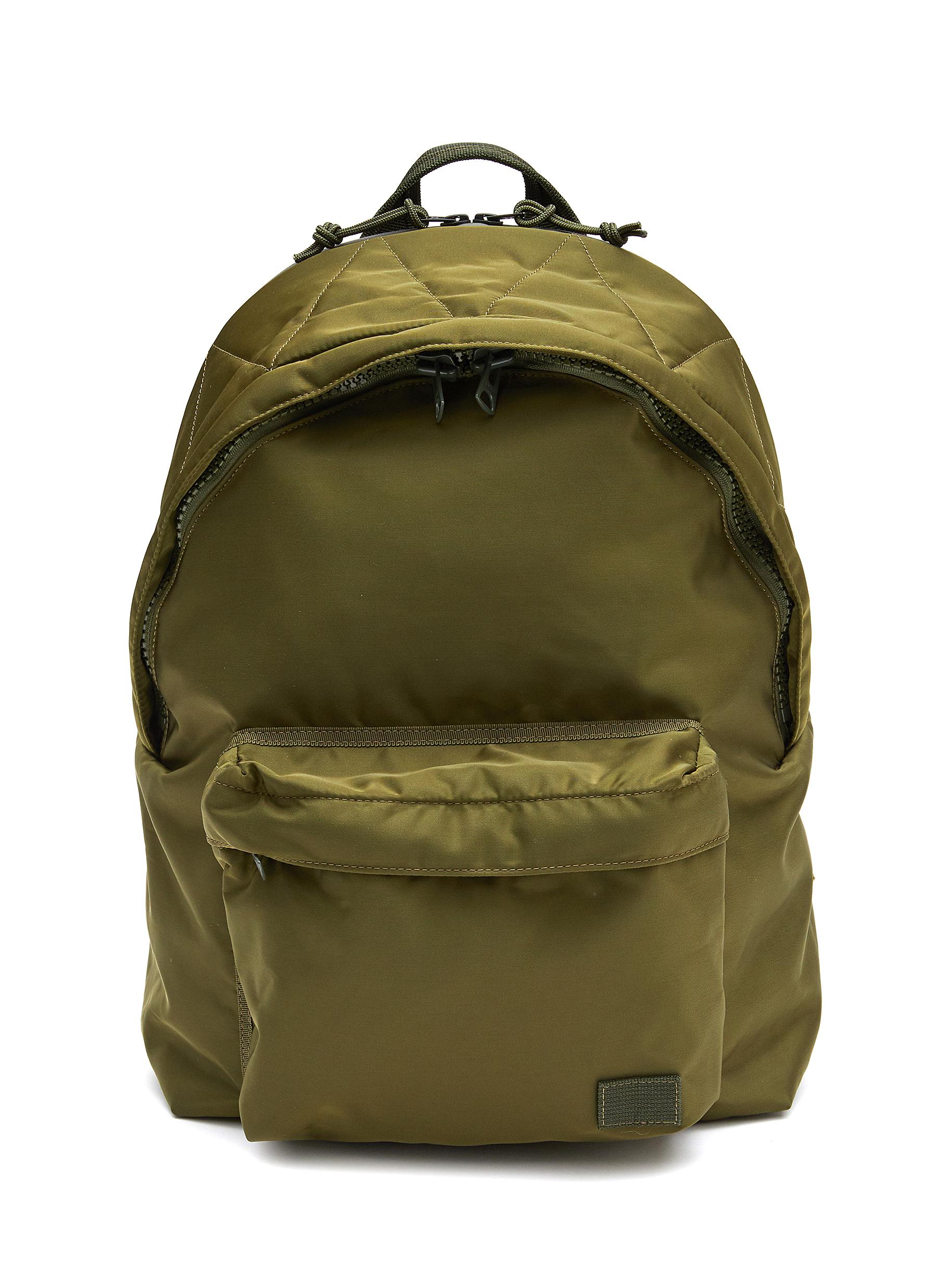 Sacai Classic Front Pocket Nylon Backpack In Green | ModeSens