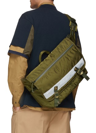Figure View - Click To Enlarge - SACAI - Adjustable Strap Detail Nylon Messenger Bag