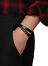 Figure View - Click To Enlarge - SAINT LAURENT - Logo charm leather loop bracelet