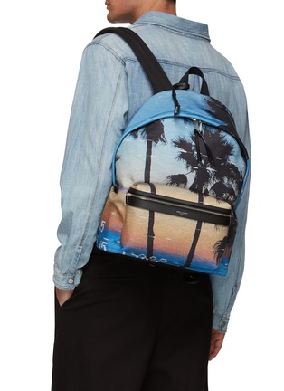 Figure View - Click To Enlarge - SAINT LAURENT - ‘CITY’ SUNSET PRINT BACKPACK