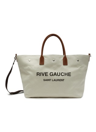Main View - Click To Enlarge - SAINT LAURENT - ‘RIVE GAUCHE’ CANVAS WEEKENDER TOTE BAG