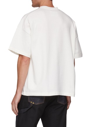 Back View - Click To Enlarge - JIL SANDER - Logo Print Cotton Jersey T-Shirt