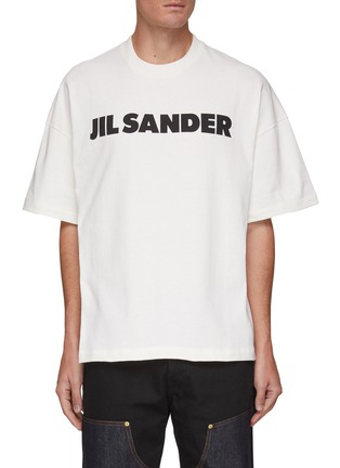 Main View - Click To Enlarge - JIL SANDER - Logo Print Cotton Jersey T-Shirt
