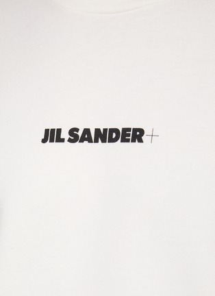  - JIL SANDER - Boxy Fit Logo Print Cotton Jersey Sweatshirt