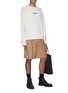 Figure View - Click To Enlarge - JIL SANDER - Boxy Fit Logo Print Cotton Jersey Sweatshirt