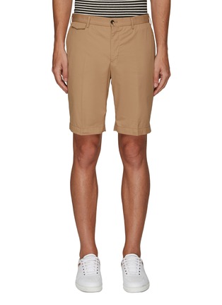 Main View - Click To Enlarge - PT TORINO - SLIM FIT FLAT FRONT SUPERLIGHT STRETCH POP SHORTS
