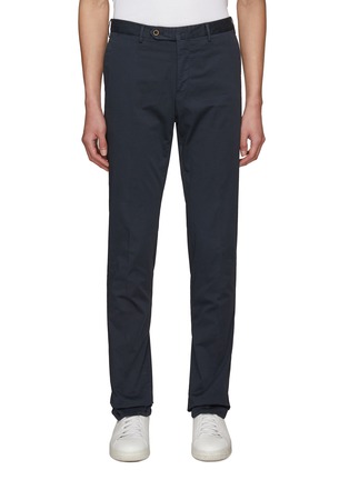 Main View - Click To Enlarge - PT TORINO - FLAT FRONT SLIM FIT COTTON TWILL CHINO PANTS