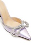 Detail View - Click To Enlarge - MACH & MACH - Crystal double bow point toe leather mules