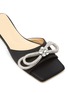 Detail View - Click To Enlarge - MACH & MACH - Crystal double bow square toe satin sandals