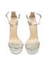 Detail View - Click To Enlarge - MACH & MACH - 95 Floating Crystal Bow Leather Sandals